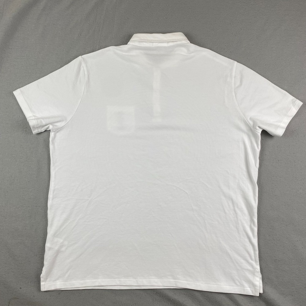 Ralph Lauren Polo Bear Mesh Shirt Men 2XL XXL solid white pocket embroidered - Picture 7 of 14